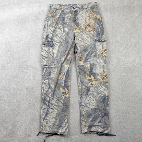 Walls Outdoors Size M Tall Realtree Hardwoods Camo Cargo Pants Mens 35x33 Cotton — photo 2